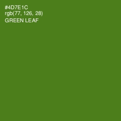 #4D7E1C - Green Leaf Color Image